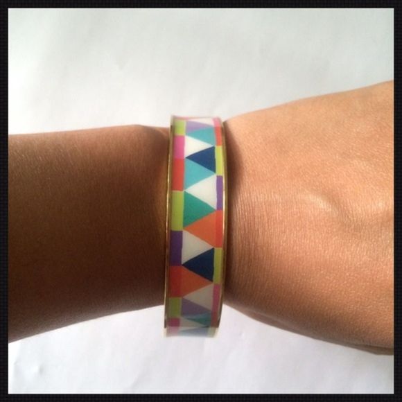 KATE SPADE Gold Tone Multi Paper Bangle - Picture 5 of 5